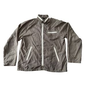 Vintage 70s Briarcliff Nylon Lighweight Hooded Brown Medium Jacket VTG